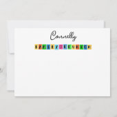 Carte d'invitation de réunion de famille Color Blo (Dos)