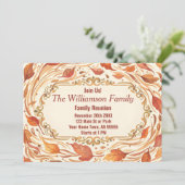 Carte d'invitation de réunion familiale feuille d' (Debout devant)