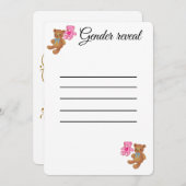 Carte d'invitation de révélation de genre (Devant / Derrière)