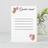 Carte d'invitation de révélation de genre (Debout devant)