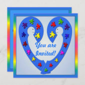 Carte d'invitation de séminaires d'autisme (Devant / Derrière)