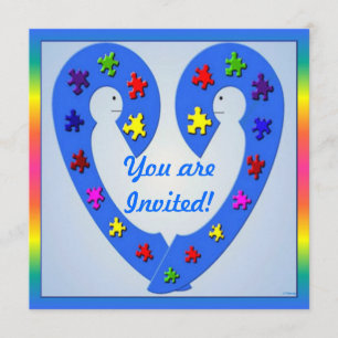 Carte d'invitation de séminaires d'autisme