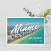 Carte d'invitation de style miami à conserver la d (Debout devant)