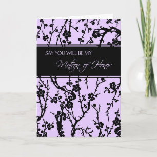 Carte d'invitation de témoin de mariage floral pou