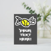 Carte d'invitation de tennis cool personnalisée ! (Debout devant)