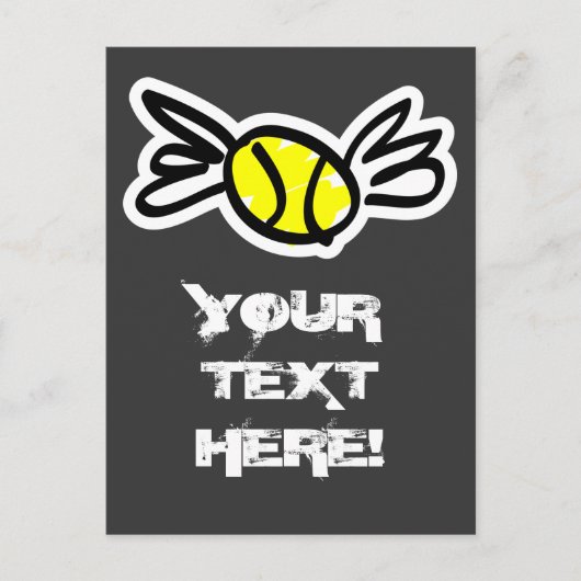 Carte d'invitation de tennis cool personnalisée ! (Devant)