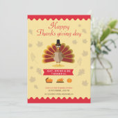 Carte d'invitation de Thanksgiving (Debout devant)