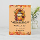 CARTE D'INVITATION DE THANKSGIVING POUR LES POTS D (Debout devant)