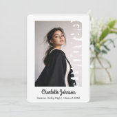 Carte d'invitation de typographie rétrograde (Debout devant)