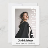 Carte d'invitation de typographie rétrograde (Devant)