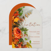 Carte d'invitation de vacances de Thanksgiving Flo (Devant / Derrière)