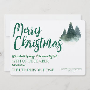 Carte d'invitation de vacances Joyeux Noël