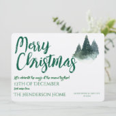 Carte d'invitation de vacances Joyeux Noël (Debout devant)