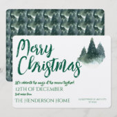Carte d'invitation de vacances Joyeux Noël (Devant / Derrière)