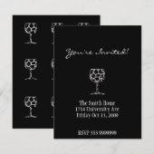 Carte d'invitation de vin (Devant / Derrière)