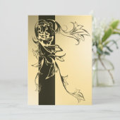 Carte d'invitation de voeux (Debout devant)