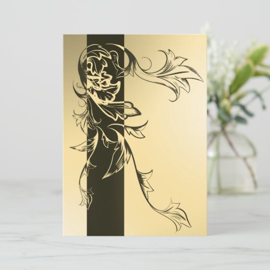 Carte d'invitation de voeux (Debout devant)