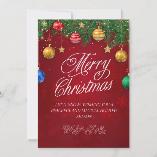 carte d'invitation de vœux de Noël (Devant)