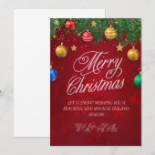 carte d'invitation de vœux de Noël (Devant / Derrière)
