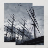 Carte d'invitation de voilier (Devant / Derrière)