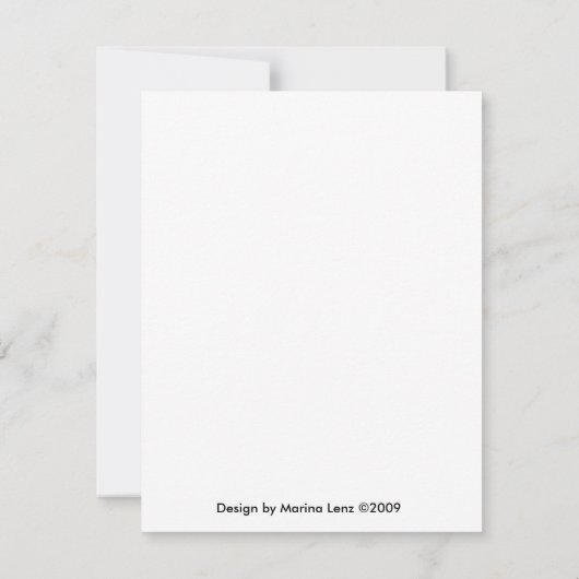 Carte d'invitation de Witch cat (Dos)