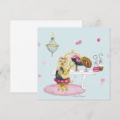 Carte d'invitation de Yorkie Boudoir (Devant / Derrière)