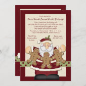 Carte d'invitation d'échange du biscuit de Père (Devant / Derrière)