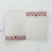 Carte d'invitation dentelle fraise et crème (Intérieur)