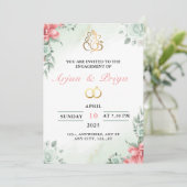 Carte d'invitation des Fiançailles indiens, Cérémo (Debout devant)