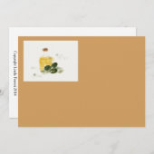 Carte d'invitation d'huile d'olive (Devant / Derrière)