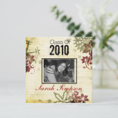 Carte d'invitation d'obtention du diplôme (Debout devant)