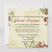 Carte d'invitation d'obtention du diplôme (Dos)