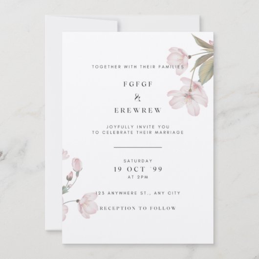 carte d'invitation double face (Dos)