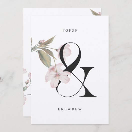 carte d'invitation double face (Devant / Derrière)