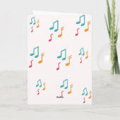 Carte d'invitation douce avec oiseaux chanteurs & (Dos)