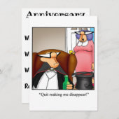 Carte d'invitation drôle pour une fête d'anniversa (Devant / Derrière)