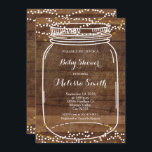 Carte d'Invitation du Baby shower Rustic Mason Jar<br><div class="desc">La carte de Invitation Rustic Mason Jar Baby shower parfaite pour une douche en couple,  une fête de fiançailles,  un wedding shower et plus encore.</div>