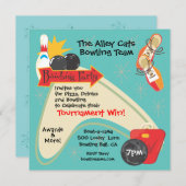 Carte d'invitation du Bowling Team League (Devant / Derrière)