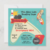 Carte d'invitation du Bowling Team League (Devant)