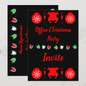 Carte d'invitation du bureau de Noël (Devant / Derrière)