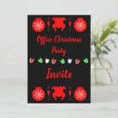 Carte d'invitation du bureau de Noël (Debout devant)