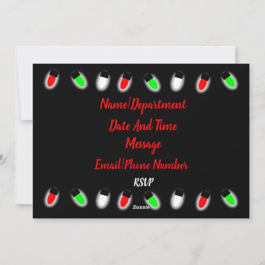 Carte d'invitation du bureau de Noël (Dos)