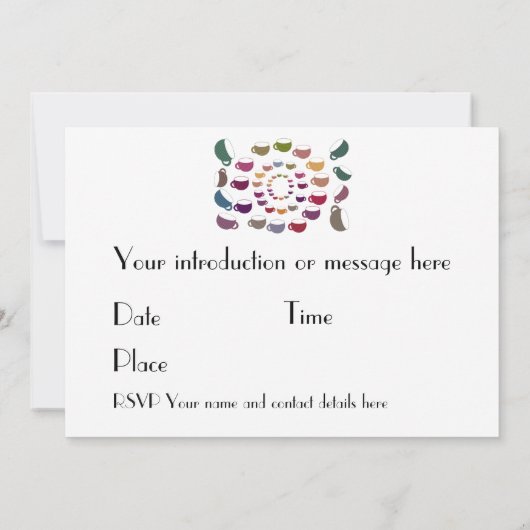 Carte d'invitation du cercle de café (Dos)