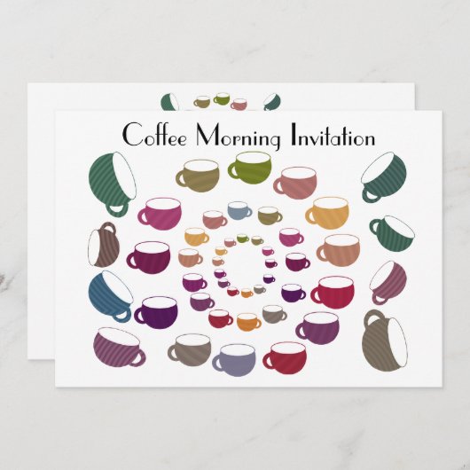 Carte d'invitation du cercle de café (Devant / Derrière)