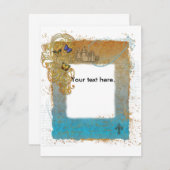 Carte d'invitation du château de conte de fées (Devant / Derrière)