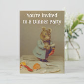 Carte d'invitation du chef de souris (Debout devant)