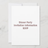 Carte d'invitation du chef de souris (Dos)