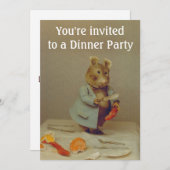 Carte d'invitation du chef de souris (Devant / Derrière)