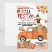 Carte d'invitation du Festival d'automne scolaire (Devant / Derrière)
