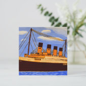 Carte d'invitation du navire Titanic  (Debout devant)